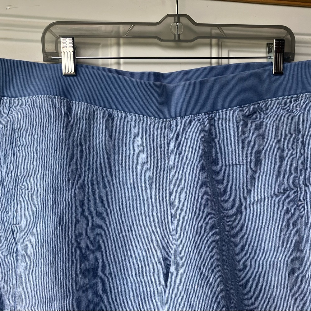J Jill Love Linen Crop Wide Leg Pants Large